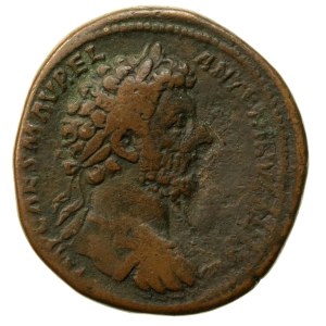 Roman Empire, Marcus Aurelius (161–180 CE), sestertius (161–162 CE) (750)