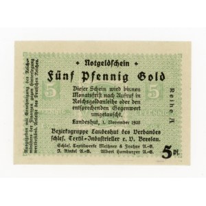 Kamienna Góra/Landeshut, 5 Pfennig Gold, 1923 (218)