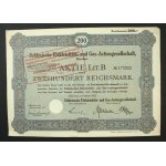 Gliwice, Schlesische Elektricitäts und Gas AG, 200 marks, 1927, with an overprint from 1942 (276a)