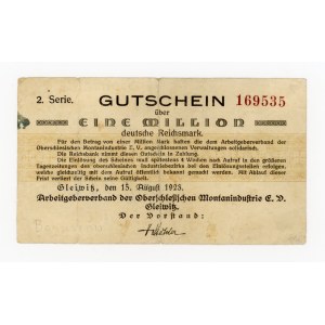 Gliwice/Gleiwitz, 1 million marks, 1923, 2nd series (299)