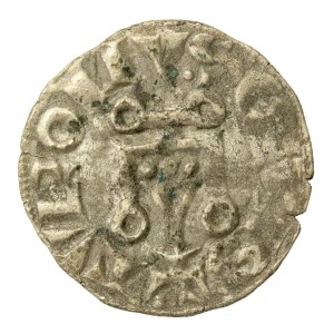 France, Louis IX the Saint, Tournai denarius. Tours, undated (553)