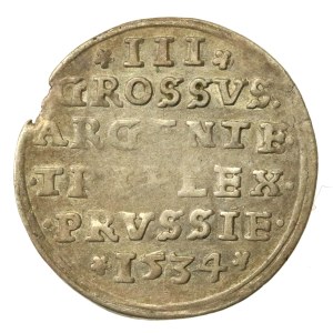 Zygmunt I Stary, Trojak 1534, Toruń - rzadki i ładny (656)