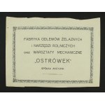 "OSTRÓWEK" Iron Foundry and Agricultural Tools Factory and Mechanical Workshops, 5,000 marks/200 zlotych/50 złotych (281a)