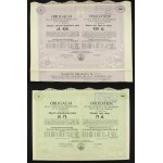 Conversion Loan of the Capital City of Warsaw—71 zloty and 426 zloty bonds, 1930. Set of 2 (302a)