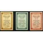 5% 1924 State Conversion Loan, fractional certificates in denominations of 1, 3, and 5 zlotych. Set of 3 (311a)