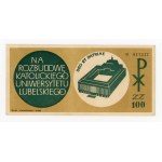 Donation: Lublin “For the Expansion of the Catholic University of Lublin,” 100 zł (356)