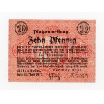 Olsztyn/Allenstein; City; July 15, 1917; 10 Pf – Stamp without a control number and with the perforation “UNGILTIG” (391)