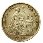 Peru, 1 sol, 1865 (496)