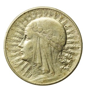Druhá polská republika, 10 zlotých, 1932, hlava ženy, bez datumu (687)