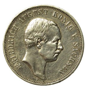 Germany, Saxony, 3 marks, 1909 (690)