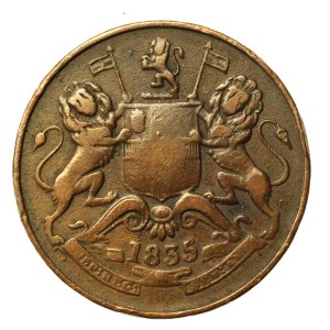 British India, 1/2 anny 1835 (1004)