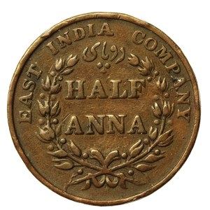 British India, 1/2 anny 1835 (1004)