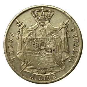 Italy, Napoleon, 5 lire, 1809, Milan (1058)