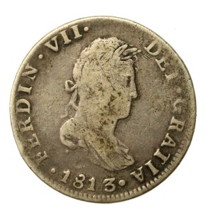 Hiszpania, Ferdynand VII, 2 reale, 1813 (1062)