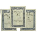 Bank Polski S.A., 100 zlotych, 1934. Set of 3 (1174)