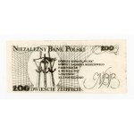 Solidarity, 200 zlotych donation, 1984 – Jerzy Popiełuszko (1554)