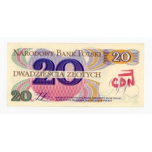 Solidarność, 20 Złoty 1982 C – Stempel CDN (1573)