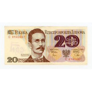Solidarność, 20 Złoty 1982 C – Stempel CDN (1573)