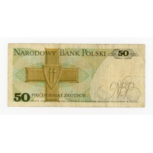 People's Republic of Poland, 50 złotych, 1982, CD, postmark: FREE THE POLITICAL PRISONERS (1578)