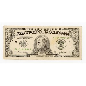 Solidarity, a contribution to independent activities, 200 zlotych — Pope John Paul II (1586)