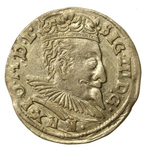Sigismund III. Wasa, Trojak 1596, Vilnius – Wappen der Familie Chalecki. Seltenheit (1680)