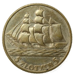 II RP, 5 złotych 1936 Żaglowiec (1756)