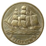 Second Polish Republic, 5 zlotych, 1936, Sailing Ship (1756)