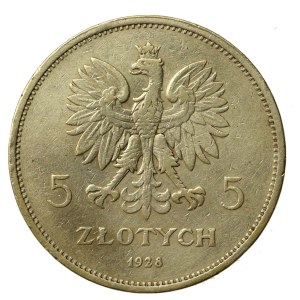 Second Polish Republic, 5 zlotych, 1928, Brussels, Nike (1759)