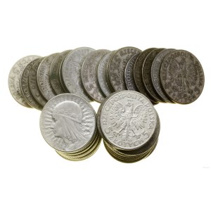 Poland, set of 50 x 5 zlotys, various vintages, England and Warsaw