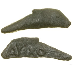 Grecia e post-ellenismo, bronzo a forma di delfino, (VI-V secolo a.C.)