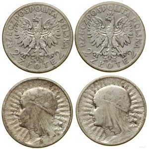 Polska, zestaw: 2 x 2 złote, 1933, 1934, Warszawa