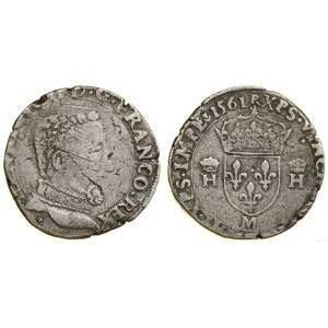 France, teston à la tête nue, 1561, Toulouse