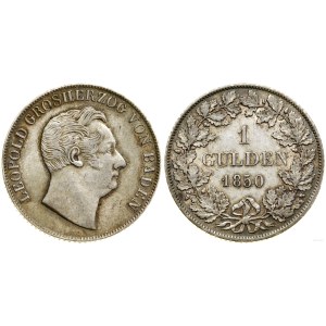 Germany, 1 guilder, 1850, Karlsruhe