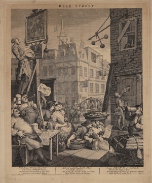 [Pochwała piwa] William HOGARTH (1697-1764), Ulica Piwna w Londynie, (tyt.oryg.: „Beer Street”) 1751