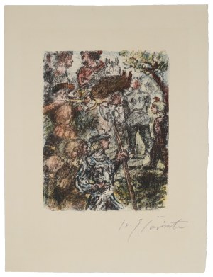 Lovis CORINTH (1858-1925), Strzał Wilhelma Tella do jabłka na głowie wojaka, 1925
