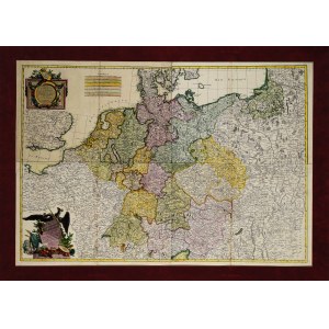 [Mapa Germanii i Polski] Giovanni A. RIZZI-ZANNONI (1736-1814), Carte de l’Empire d’Allemagne (…) Paryż, 1780