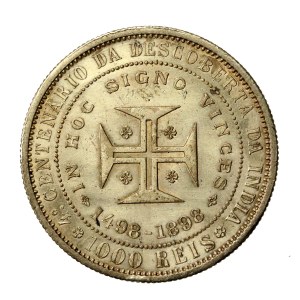 Portugal, Charles I, 1,000 reais, 1898, 400th Anniversary—Discovery of the Indies (139)