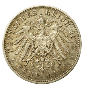 Germany, Prussia, Wilhelm II, 5 marks, 1902 (144)