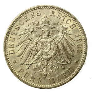 Germany, Bavaria, Otto I, 5 marks, 1902 (145)