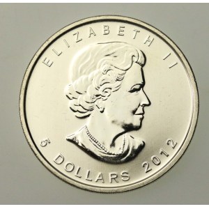 Canada, Elizabeth II, 5 dollars 2012 - Maple Leaf, 1 oz. Ag 999 (159)