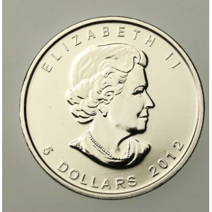 Canada, Elizabeth II, 5 dollars 2012 - Maple Leaf, 1 oz. Ag 999 (161)