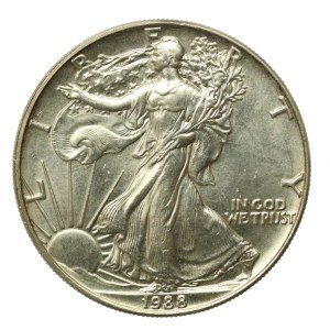 USA, 1 dollar, 1988 – American Eagle, 1 oz. Ag 999 (215)
