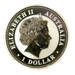 Australia, Elizabeth II, 1 dollar 2008 - Kookaburra, 1 oz. Ag 999 (233)