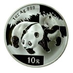 China, 10 yuan, 2008 – Panda, 1 oz. Ag 999 (241)
