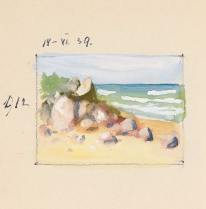 Soter August JAXA-MAŁACHOWSKI (1867-1952), Skały na brzegu, 1939