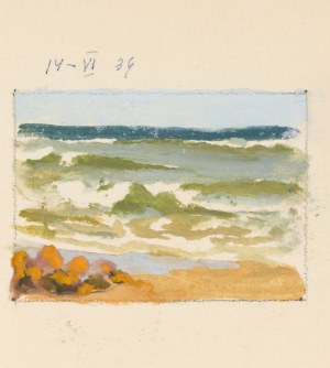 Soter August JAXA-MAŁACHOWSKI (1867-1952), Skały na brzegu, 1939