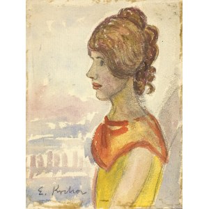 Emil KRCHA (1894–1972), Portrait of a Woman in Profile