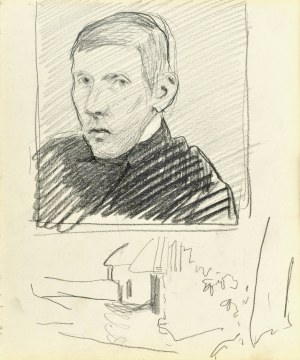 Stanisław KAMOCKI (1875-1944), Autoportret oraz szkic zabudowy, V 1903