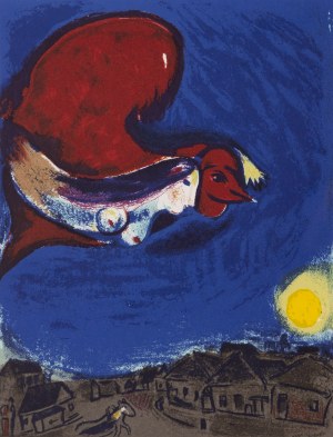 Marc Chagall (1887 Łoźno k. Witebska - 1985 Saint-Paul-de-Vence), Sen, 1950