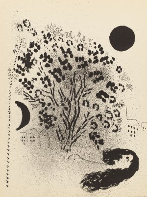 Marc Chagall (1887 Łoźno k. Witebska - 1985 Saint-Paul-de-Vence), Wieczór, 1952